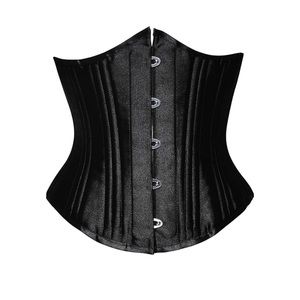 CAMELLIAS corcet black satin‎